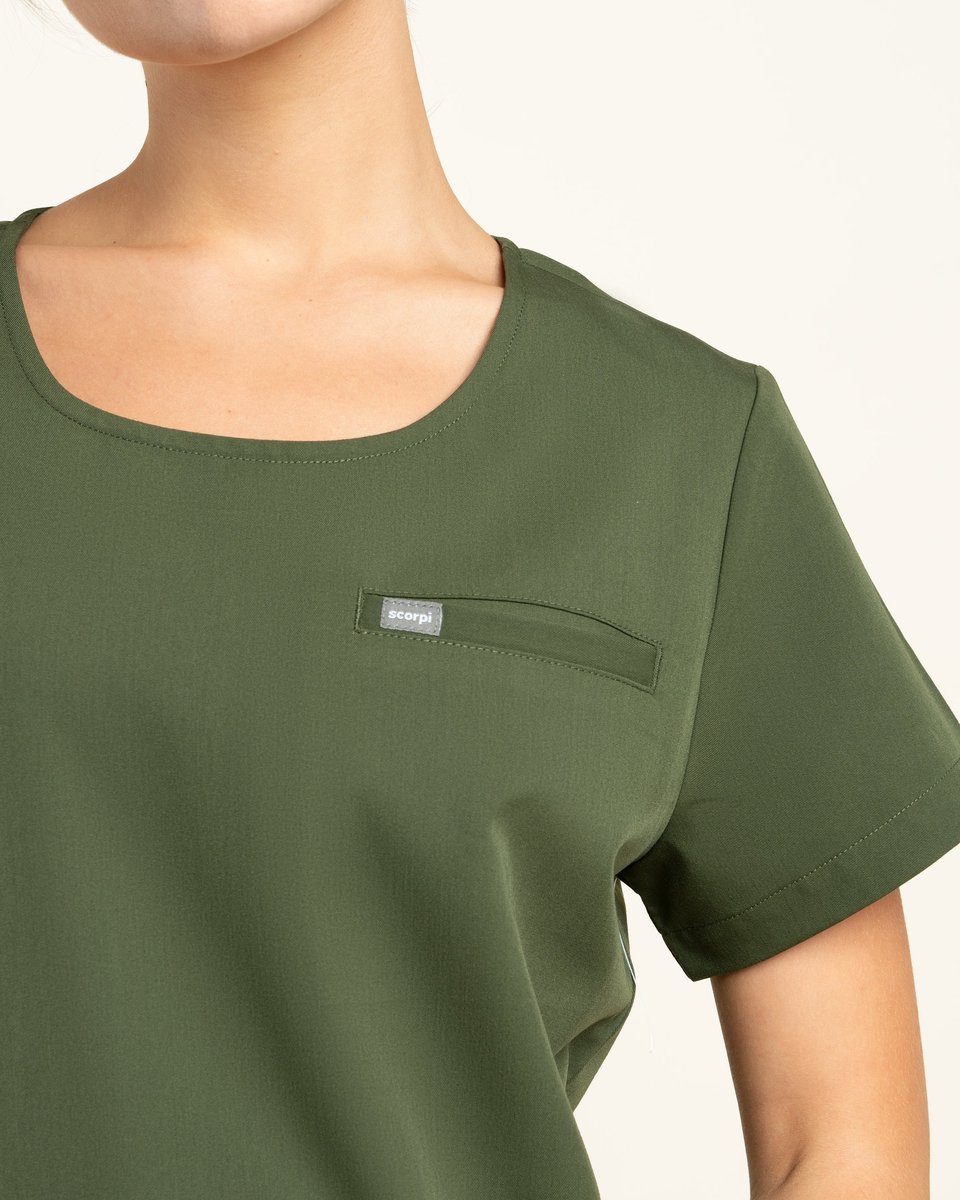 Top mujer Dynamic military cuello Rib