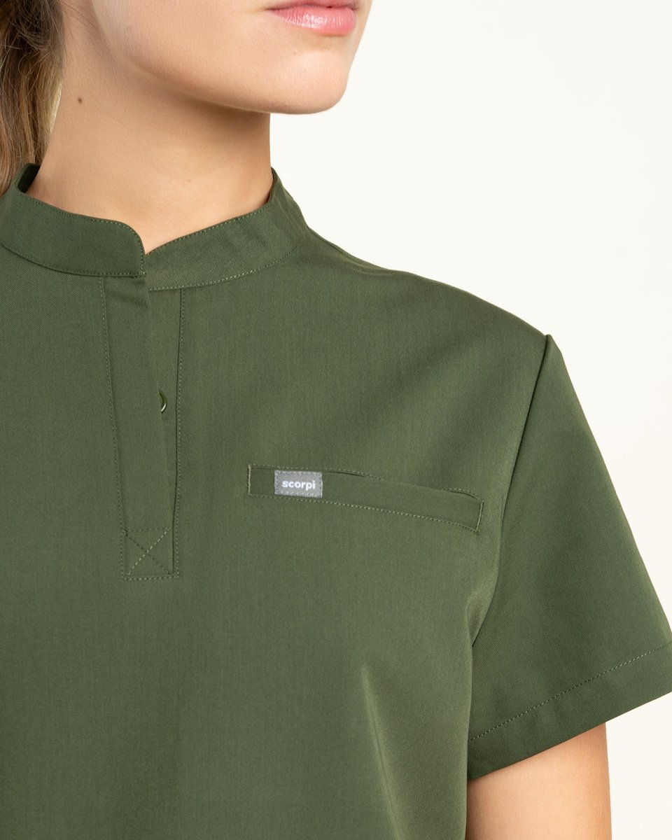 Top mujer Dynamic military cuello Joke