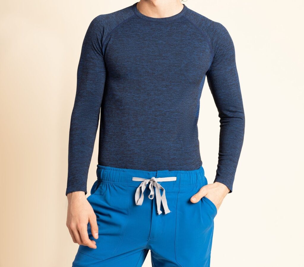 Primera capa flex tee hombre melange azul