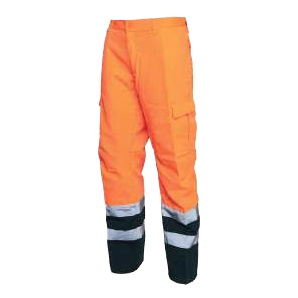 Pantalon cargo canvas alta visibilidad bicolor