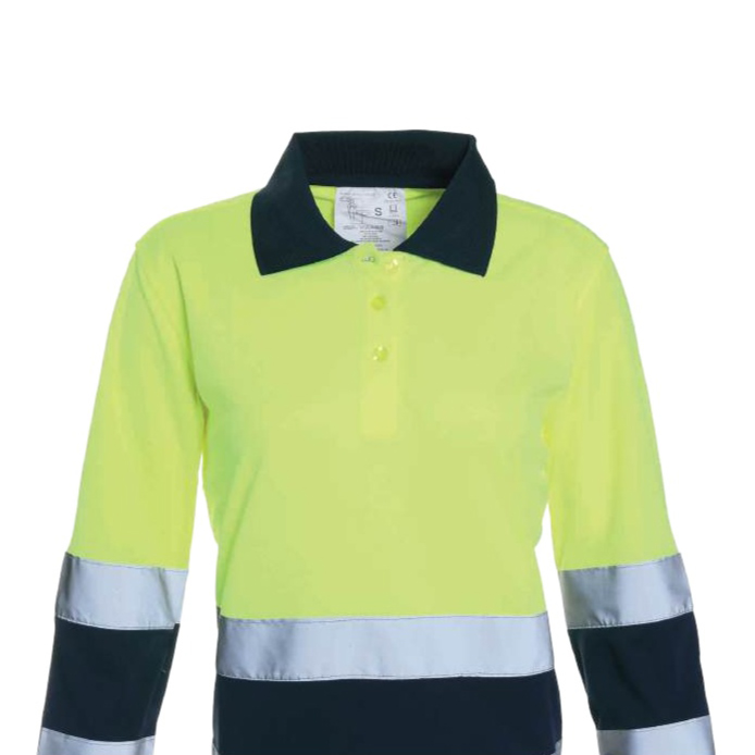Polera alta visibilidad ml c/camisero mujer