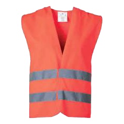 Chaleco vial fluor  rojo guardia