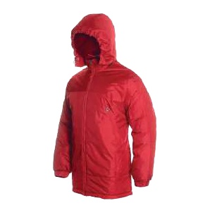 Parka basica larga forro polar hombre