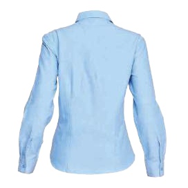 Blusa oxford cuello v entallada m/larga