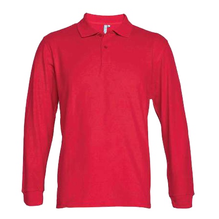 Polera pique t/c 65-35 hombre m/larga