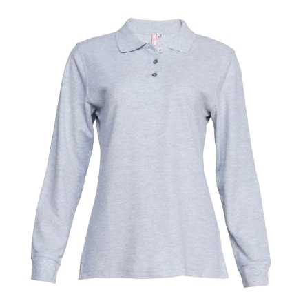 Polera pique t/c 65-35 mujer m/larga