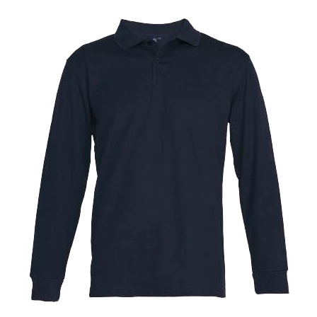 Polera waffle hombre cvc 60/40 m/larga